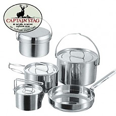 캡틴스테그-M5504 / 4~6인용 라그나 스테인레스 스틸 쿠커세트 / 캠핑코펠